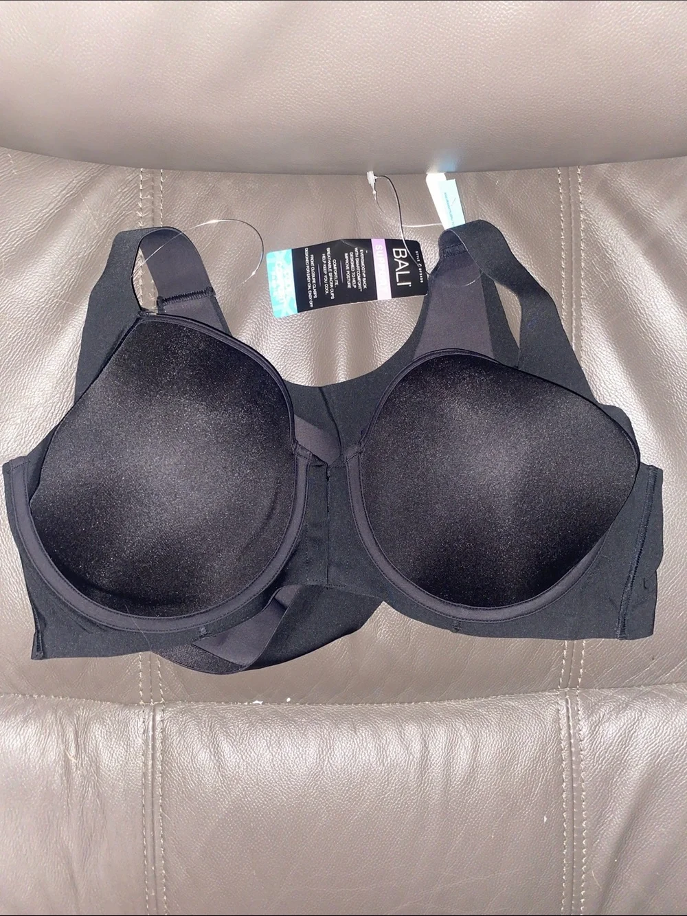 Bali Black Smooth Molded Underwire Bra